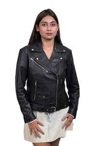 Chaqueta de Cuero Corta Marrón en Oferta, Chaqueta de Cuero para Mujer, Fabricación Personalizada Directa de Fábrica, OEM Bienvenido - Product Image 6
