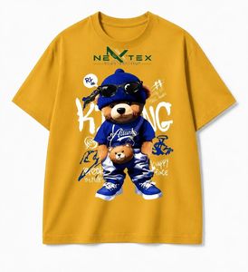 Custom Mens <b>Cartoon</b> Bear King Print Oversized T <b>Shirt</b> Summer Casual Hip Hop Streetwear Tee Breathable Cotton Graphic Top - Product Image 5
