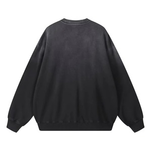 เสื้อสเวตเชิ้ตคอกลมโอเวอร์ไซส์สำหรับผู้ชาย สีพื้น ผ้าถัก คอตตอน ทรงปกติ แขนยาว สไตล์ลำลอง สตรีทแวร์ สำหรับฤดูใบไม้ร่วง - Product Image 4