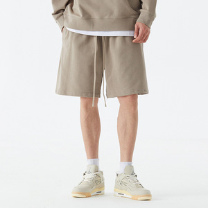 กางเกงขาสั้นเบอร์มิวด้าผู้ชาย คุณภาพสูง ระบายอากาศได้ดี ทรงลำลอง เอวกลาง โลโก้ด้านหน้า ลายพิมพ์นูน ผ้าถัก มีเชือกผูก - Product Image 2