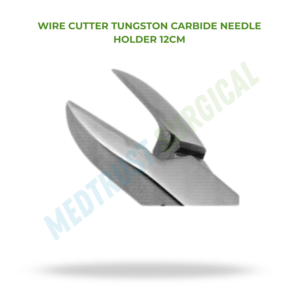 Cortador de Alambres de Carburo de Tungsteno con Portaagujas de 12 cm, Instrumento Quirúrgico Ortopédico para Cortar Alambres - Product Image 2