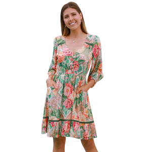 Vestido Mini Floral para Mujer, Vestido Casual de Verano con Volantes - Product Image 2
