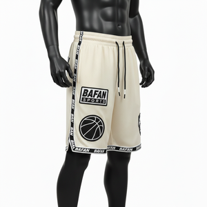 Pantalones cortos de baloncesto para hombre, tela de malla premium, transpirable, cintura elástica, logotipo personalizado con transferencia térmica, pantalones cortos deportivos de baloncesto para hombre - Product Image 4