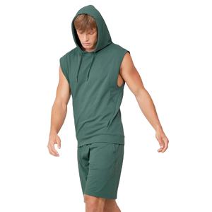 Manufacture Cotton 100% <b>Sleeveless</b> <b>Hoodies</b> Custom Embroidery Heavyweight Blank <b>Sleeveless</b> <b>Hoodies</b> for <b>men</b> - Product Image 5