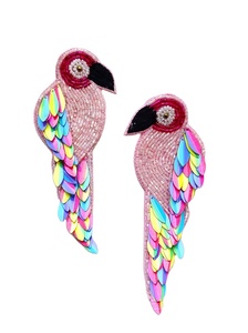 Nouvelle arrivée Design classique femmes mode perles de rocaille oiseaux boucles d'oreilles pour la fête disponibles en gros nouveaux oiseaux boucles d'oreilles en perles - Product Image 5