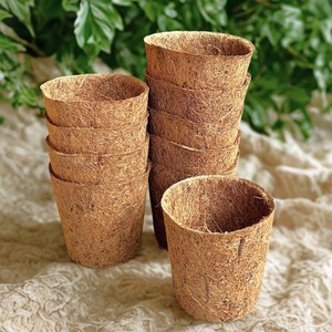 Coir pot <b>basket</b> <b>for</b> hydroponic <b>plants</b> wholesale cheap price coconut fiber seed starting pots - Product Image 6