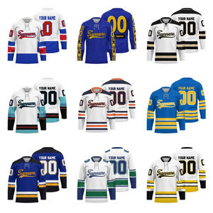 Últimos Diseños Personalizados de Camisetas de Hockey sobre Hielo con Logotipo a Color, Estilo Nuevo, Tejido de Malla con Paneles Cosidos, Manga Larga, para Todos los Deportes - Product Image 2