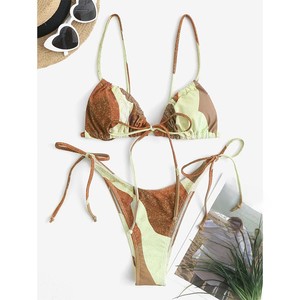 Conjunto de Bikini Sublimado para Mujer, Material Duradero y Fácil de Lavar, Transpirable y Cómodo para Uso en Exteriores - Product Image 2