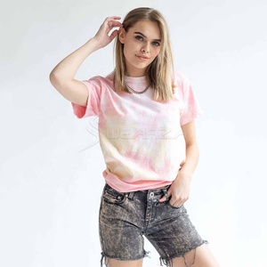 Vente en gros de chemise à entonnoir pour gâteau Tie Dye Pas cher Prix Fashion Ladies Blouses Summer Shirt Loose Casual Tie Dye Shirts for Women - Product Image 1