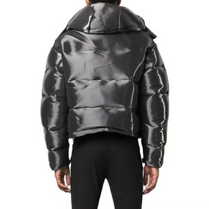 New Latest Fashion Custom High Quality Men <b>Cropped</b> <b>Puffer</b> <b>Jacket</b> for Men Outdoor Winter Windbreaker Metal Down <b>Jacket</b> For Unisex - Product Image 6