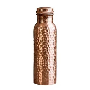 Matt Red Double Wall Eco-Friendly Water Bottle Handcrafted Hammered Finish Portable Travel <b>Drinkware</b> - Product Image 3
