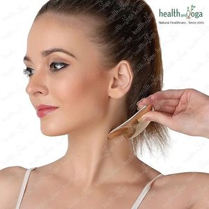 เครื่องมือขูดหน้ากัวซา HealthAndYoga BronzLove Kansa ทำจากหินกันซาแท้แบบอายุรเวท สำหรับการนวดหน้าเพื่อปรับรูปหน้าและผิวเปล่งประกาย - Product Image 5