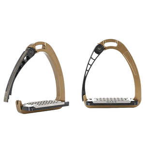 Étriers de sécurité pour chevaux Tough Tack Black, légers, à dégagement rapide, en aluminium, pour une stabilité accrue, modèle 2026 - Product Image 3