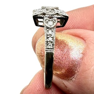 Anillo de Diamantes de Plata 925 Vintage para Mujer, Corte Brillante Redondo, Color G, Diamantes Naturales, Estilo de Compromiso - Product Image 3