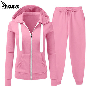 RELEVO INDUSTRIES Wholesale Men's Custom Tracksuit Set Regular Fit Polyester/Cotton Quick Dry Breathable Drawstring <b>Hoodie</b> - Product Image 1