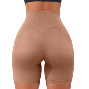 High Quality Custom Made Women Running Biker Bermuda <b>Shorts</b> Elastic Waist Drawstring Closure Quick Dry Breathable Canvas - Product Image 4