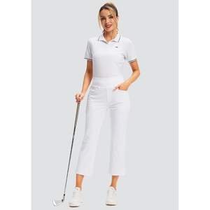 2025 femmes taille haute XL Golf pantalon 5 poches Stretch toile pantalons de survêtement pour voyage athlétique travail maison confortable cheville - Product Image 2