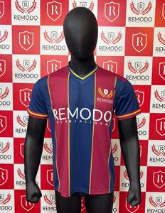 เสื้อฟุตบอลแบบสั่งทำพิเศษสำหรับทีม พร้อมโลโก้ ชื่อ/หมายเลขทีม  ผ้าโพลีเอสเตอร์ระบายอากาศดี คอวี แขนสั้น - Product Image 2