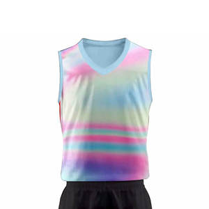 Conjunto de Camiseta de Voleibol sin Mangas Unisex, Sólida, Transpirable, con Shorts de Cintura Elástica, 100% Poliéster, para Todas las Temporadas, Adulto - Product Image 4