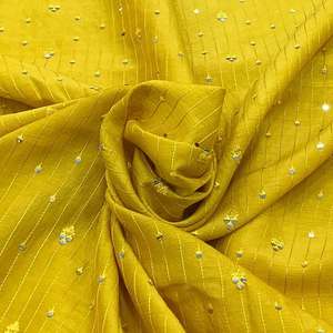 Custom Design Sequin Embroidery Fabric Luxury Beaded Lace Fabric African Fashion Dress <b>Material</b> - Product Image 1