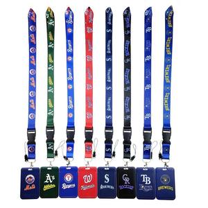 Lanière de cou en polyester tissé personnalisée style MLB pour carte d'identité, porte-badge durable pour événements sportifs et promotions - Product Image 3