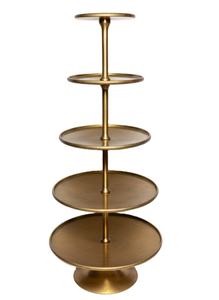 Moderno Soporte de Pastel de Metal Dorado de 5 Niveles, Decoración de Mesa de Postres para Bodas, Torre de Exhibición de Cupcakes, Servidor de Buffet Redondo de Latón para Eventos y Fiestas - Product Image 4