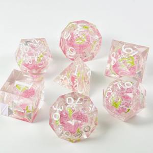 Ensemble de dés en résine haute transparence, dés polyédriques en résine transparente pour jeux de table professionnels de Dungeons and Dragons, dés en gros - Product Image 6