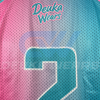 Maillot de lacrosse personnalisé imprimé par sublimation, unisexe, respirant, en maille, uniforme d'équipe, logo, nom, numéro, adultes, col en V, été, automne