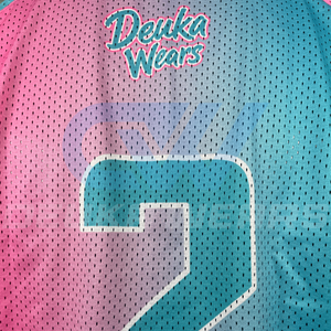 Custom Sublimated Lacrosse Game Jersey Unisex Breathable <b>Mesh</b> Team Uniform Logo Name Number Adults V Neck Lightweight Washed - Product Image 6