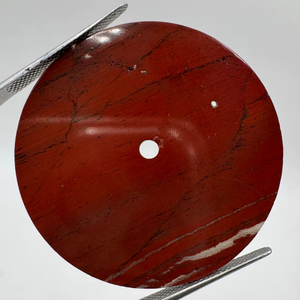 red jasper Watch Dial 28.5 mm One Sided Polished Watch <b>Face</b> 0.6 mm Thick 2mm Center Hole - Product Image 1