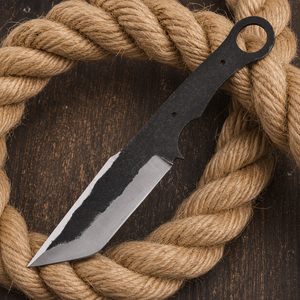 Cuchillo de caza y camping UA Supplies Drop Point 1095 de acero al carbono, hoja completa, filo recto, herramienta de supervivencia DIY, mango personalizado - Product Image 1