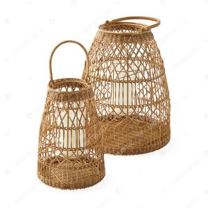 Vietrustic <b>Top</b> Sale Exterior Lantern Candle Holder Bamboo Rattan Lantern Outdoor Hanging Lanterns - Product Image 4