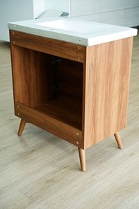 JY Furniture Vietnam's Modern Brown Small <b>Freestanding</b> <b>Bathroom</b> Vanities Competitive Price Melamine Vanity Cabinet <b>Mirror</b> - Product Image 4