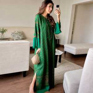 Printed Cotton Kaftan Maxi <b>Dress</b> for Women Bohemian Long Kaftan Lounge Wear Resort Beach Holiday Casual Kaftan with Side Slit - Product Image 3