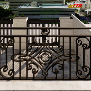 Barandillas de Balcón de Hierro Forjado de Lujo, Balaustrada Decorativa de Hierro Hecha a Mano para Hoteles, Villas y Apartamentos - Product Image 4