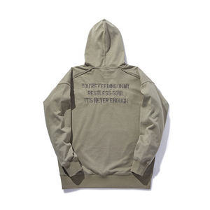 Custom 3D Embroidered Logo 100% Cotton Fitness <b>Hoodies</b> Oversized Plain Mens Unisex Workout Pullover <b>Hoodies</b> Thick <b>Hoodies</b> - Product Image 2