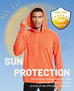 เสื้อฮู้ดดี้สำหรับตกปลาสำหรับผู้ชาย ระดับมืออาชีพ ป้องกันแสงแดด UPF 50+ แขนยาว ระบายเหงื่อได้ดี เหมาะสำหรับออกกำลังกายกลางแจ้งและเล่นกีฬา - Product Image 5