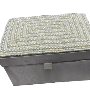 Handmade Green Velvet Jewelry Leather <b>Storage</b> Box with Embroidered Logo Travel-friendly <b>Ring</b> Holder Custom Embroidered Logo - Product Image 3