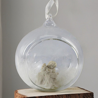 Pièce de suspension d'arbre de Noël en résine personnalisée, mini boule de neige en verre accessoire décoratif, figurines d'animaux