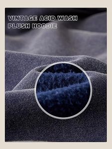 Hoodie Men Women Casual Pullover Washed Hoodie Drop Shoulder Retro Style Distressed Fashion Hoodie - Product Image 6