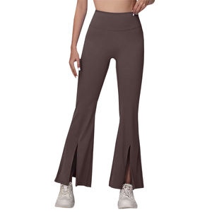 Leggings de yoga acampanados en oferta, pantalones deportivos casuales con efecto levanta glúteos, ropa deportiva para mujer, leggings acampanados con diseño y talla personalizados - Product Image 1