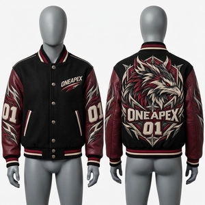 Men's Black Maroon <b>Jacket</b> <b>Baseball</b> Letterman <b>Jacket</b> Wool Body Leather Sleeves Embroidered Design Team <b>Bomber</b> <b>Jacket</b> - Product Image 1