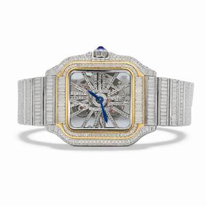 Nuevo Reloj de Pulsera Moderno para Hombre, Diseño de Esqueleto en Dos Tonos, Estilo Hip Hop, con Diamantes Moissanite de Lujo, Mecánico Automático, Fabricante Indio - Product Image 1