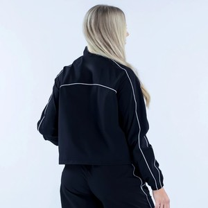 Top Quality Windbreaker Tracksuit <b>Set</b> With Custom Logo & Piping Women Wholesale Casual Stand Collar Full Zip At Factory Price - Product Image 4
