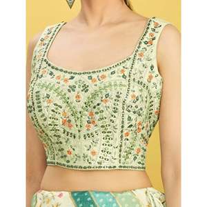 Vestido de Noche con Lentejuelas de Sirena - Lehenga Choli Elegante para Fiestas - Product Image 3
