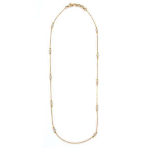18K Solid Gold Diamond Star Chain Necklace VVS2 Clarity IGI Certified - Product Image 4
