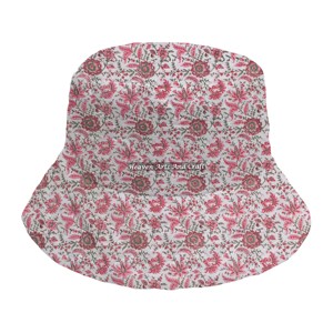 Chapeau Bob Femme en Coton Lavé Style Hip Hop Tendance Célébrité Imprimé à la Main Vente en Gros - Product Image 3