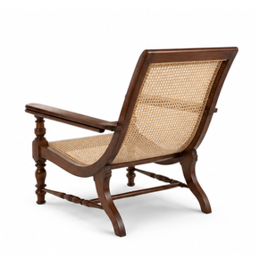 Luxury Teak Wood Rattan Lounge Chair Handmade <b>Cane</b> Armchair Solid Wood Leisure Chair Indoor Living Room Furniture - Product Image 4