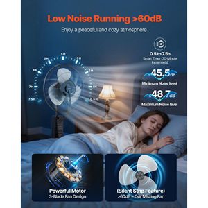 Ventilatore a piantana nebulizzante a 3 velocità con serbatoio d'acqua da 0,79 galloni, controllo remoto e funzione di raffreddamento dell'aria - Product Image 4