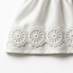15mm <b>White</b> Circular Guipure GPO <b>Lace</b> Trim Manufacturer 20 Meter Packing for Bridal Wear Dress Borders Sewing Craft Customizable - Product Image 2